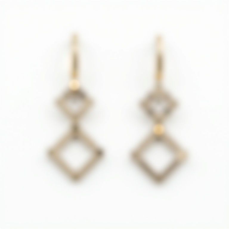 Boucles d'oreilles forme géométrique inspiration ZA
